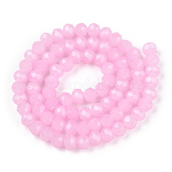 Perles de verre imitation jade cuites au four&nbsp;X-DGLA-A034-J4MM-A44