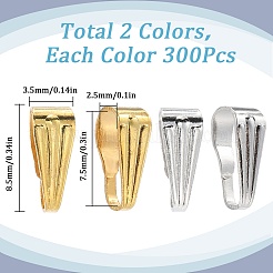 600 шт. 2-х цветные латунные защелкивающиеся дужки KK-SP0002-24