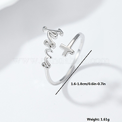 Элегантное кольцо-крест в японском стиле из стерлингового серебра 925 пробы на годовщину HV5702