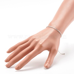 変色しにくい304ステンレススチール製フィガロチェーンブレスレット  ステンレス鋼色  7-1/2インチ（19cm）&nbsp;BJEW-JB06421