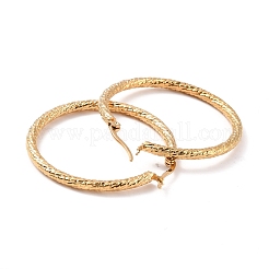 Серьги-кольца из нержавеющей стали 201 с вакуумным покрытием PVD и булавкой из нержавеющей стали 304 для женщин EJEW-F280-18-G