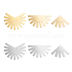 12 шт. 3 стиля 2 цвета подвески из нержавеющей стали 201&nbsp;STAS-BC0002-65