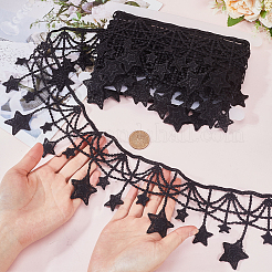 5 ярд полиэстеровой кружевной ленты со звездами&nbsp;OCOR-GF0004-05A