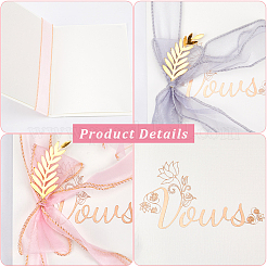 Бумажная свадебная открытка с клятвами&nbsp;AJEW-WH0258-903A