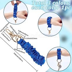 3 braccialetto in raso bicolore con portachiavi per capelli/braccialetto&nbsp;KEYC-SC0001-31B