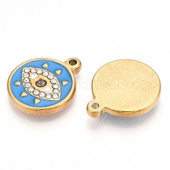 Подвески из нержавеющей стали 304 с эмалированными стразами&nbsp;STAS-T064-50A