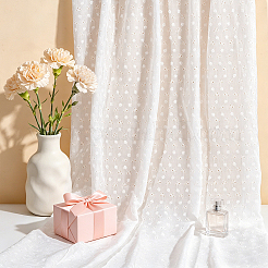 Tela de algodón bordada con flores&nbsp;DIY-WH0786-54C