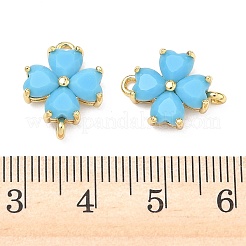 Подвески-клеверы из стекла в честь Дня Святого Патрика&nbsp;KK-P348-03G-02