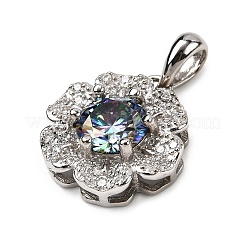 925 подвеска-цветок из стерлингового серебра со стразами из муассанита STER-D308-01C-P