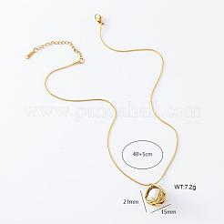 3 шт. элегантные круглые подвески из нержавеющей стали и искусственного жемчуга для женщин EH7526-2