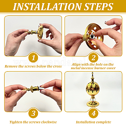 Brûleurs d'encens en fer&nbsp;AJEW-WH0709-491C