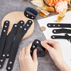 Регулируемый однотонный кожаный браслет на шнурке BJEW-WH0022-48A