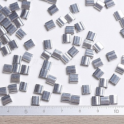 MIYUKIティラビーズ  日本製シードビーズ  2穴  （tl194)パラジウムメッキ  5x5x1.9mm  穴：0.8mm  約590個/50g&nbsp;SEED-X0054-TL194