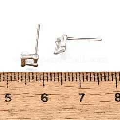 Clous d'oreilles en 925 argent sterling&nbsp;EJEW-P305-01A-P