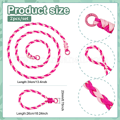 2 шт. шнур из полиэстера и спандекса для телефонного ремешка на руку&nbsp;HJEW-PH02163
