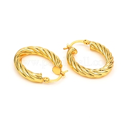 Латунные серьги обруча EJEW-F250-05-G