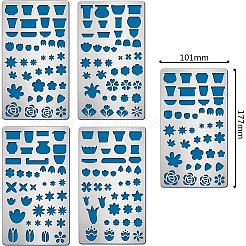 4шт 4 трафарета для резки из нержавеющей стали 304 DIY-BC0003-55