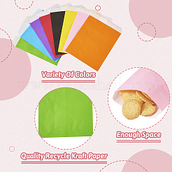 40шт 8 цвета экологически чистые пакеты из крафт-бумаги&nbsp;AJEW-TA0001-70