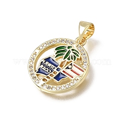 Pendentifs en laiton zircon cubique transparent&nbsp;CU-E002-13G