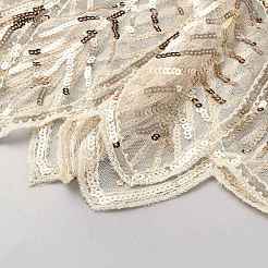 Шаль из полиэстера с пайетками и бисером для вечерних платьев свадебных вечеринок&nbsp;AJEW-WH20059-15