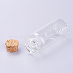 ガラスボトル  コルク栓付き  ウィッシングボトル  ビーズの容器  透明  3x7cm&nbsp;X-AJEW-H102-06C