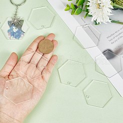 20 шт. прозрачные акриловые пустые подвески TACR-SC0001-19