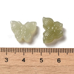 天然ネフライト翡翠/和田翡翠ビーズ  蝶  12x16x5mm  穴：1mm&nbsp;G-L592-01