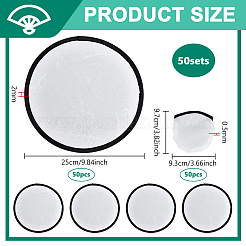50 шт. складной летающий диск или вентилятор из нейлона с сумкой для хранения AJEW-BC0008-88A