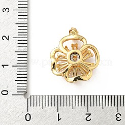 Вращающиеся латунные подвески из прозрачного кубического циркония с микропаве&nbsp;KK-F905-23G-04