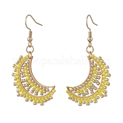 3 пара стеклянных серег-лунов&nbsp;EJEW-MZ00611