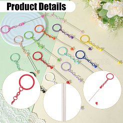 28 шт. 14-х цветные брелки-подвески из сплава и пластика&nbsp;FIND-SC0017-22