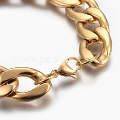 Ионное покрытие (ip) 304 нержавеющая сталь панцирные браслеты цепи&nbsp;BJEW-L634-05D-G