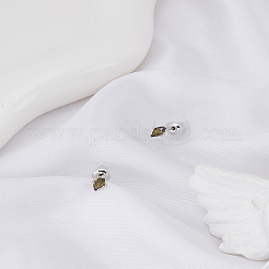 1 пара серег-гвоздиков из латуни с микропаве из кубического циркония&nbsp;EJEW-LP0004-76