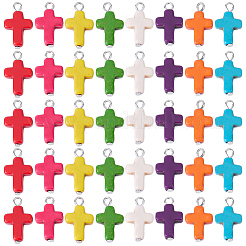 100 pendentif turquoise synthétique teint.&nbsp;PALLOY-SC00031