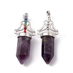 Натуральный аметист большие остроконечные подвески&nbsp;G-I342-01P-02