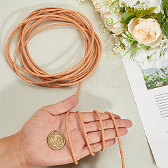 Круглый плетеный шнур из коровьей кожи с буквами длиной 5 м WL-GF0001-34B-01