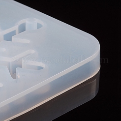 Moules à pendentif en silicone pour moulage de résine de flocon de neige de noël&nbsp;DIY-WH0162-58