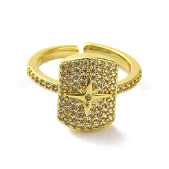 Латунь с кольцами из кубического циркония RJEW-B057-03G-02