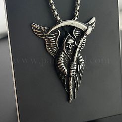 Мужские панк-кулоны с жнецом из нержавеющей стали 304 OF4864