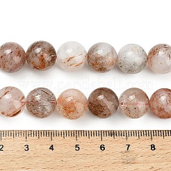 Нити бусин из натурального медного рутилированного кварца G-L642-B07-12mm