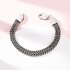 Weizenkettenarmbänder aus 304 Edelstahl für Damen und Herren&nbsp;BJEW-C148-01AS
