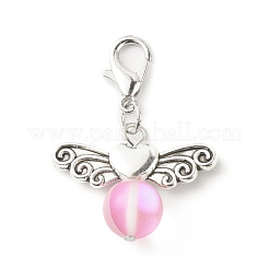 Décorations de pendentifs en pierre de lune synthétique givrée&nbsp;HJEW-JM00617