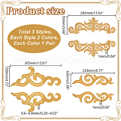 6 стиль благоприятное облако этнический стиль пвх вышивка пайетками полиэстер ткань термонаклейки нашивки PATC-GA0001-33