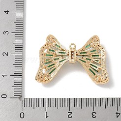Messing-Anhänger mit Mikropflaster und Zirkonia und Glas&nbsp;KK-U052-27G-01