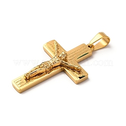 Pendentifs en acier inoxydable 304 avec croix de Jésus&nbsp;STAS-F323-07G