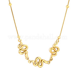 Colliers pendentifs Sanke en acier inoxydable 304 en forme de S&nbsp;WG3BA37-01
