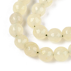 Окрашенные природные белый нефрит бисер пряди&nbsp;X-G-T139-8mm-60-13