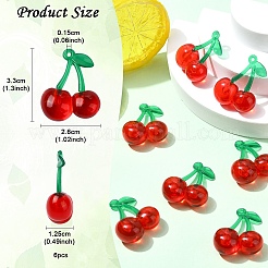 6шт прозрачные акриловые подвески&nbsp;OACR-YW0002-26