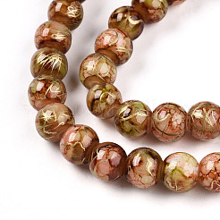 Выпечка окрашенные стеклянные бусины пряди&nbsp;DGLA-N003-8mm-B11