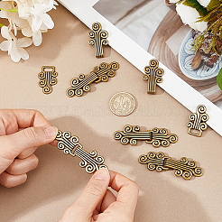 6 paire de boucles en alliage à motif nuage vintage pour vêtements et sacs&nbsp;BUTT-FH0001-043